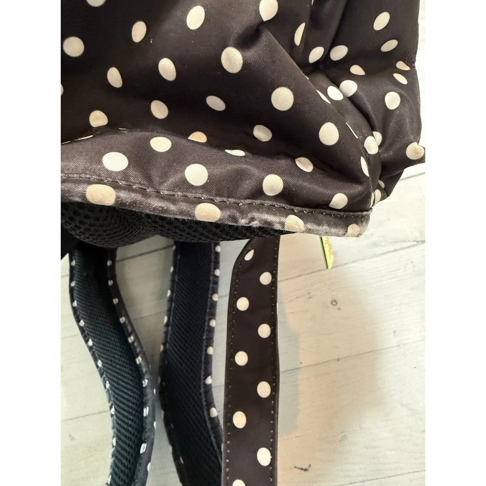 Jujube Be Right Back backpack diaper bag duchess print black and white polka dot
